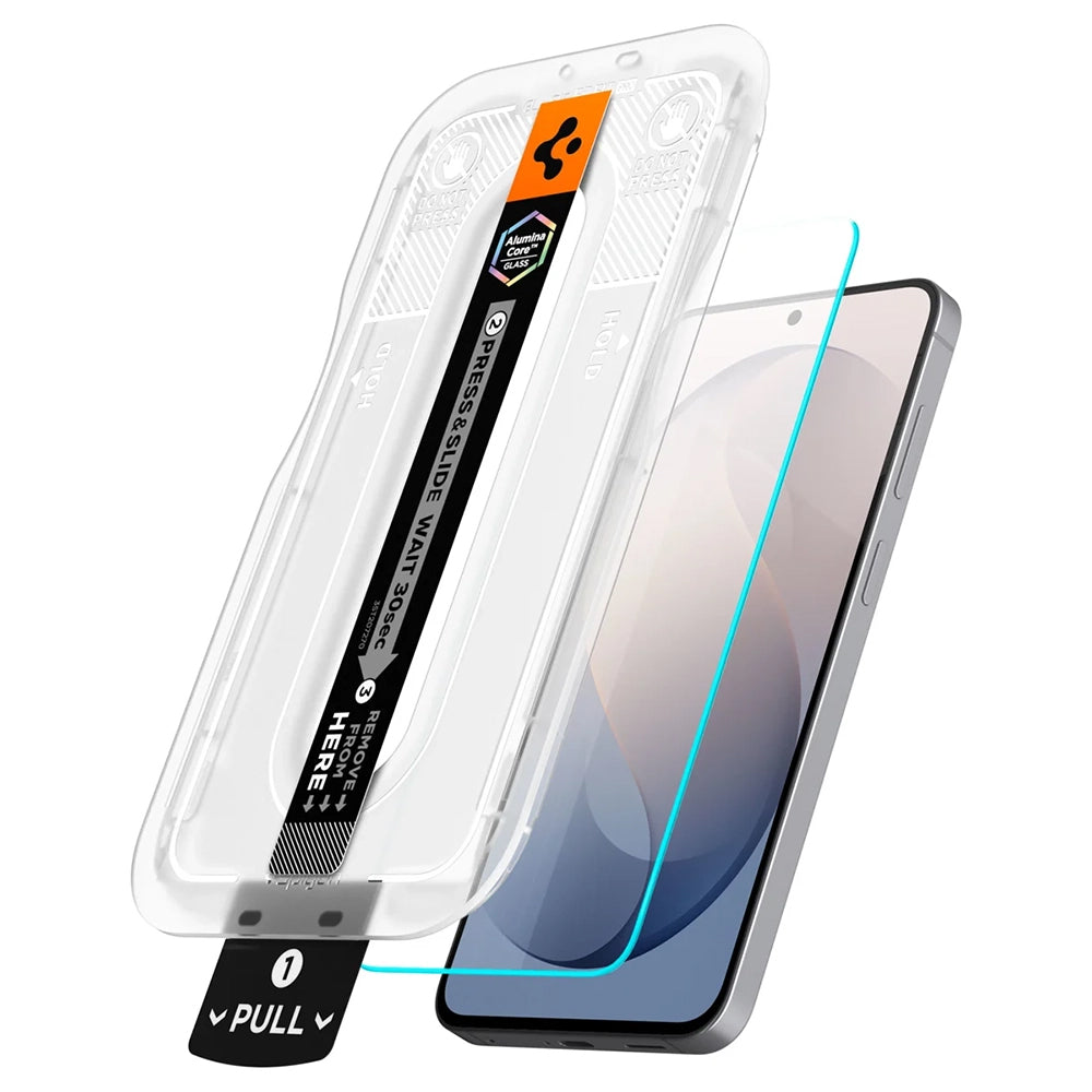 Pellicola protettiva per schermo Spigen GlastR EZ FIT Pro HD per Samsung Galaxy S26 FE S741, Vetro temperato, Full Glue AGL11996