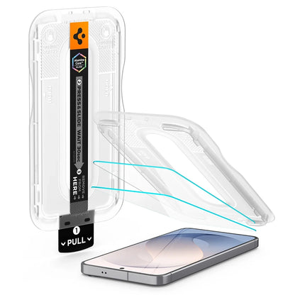 Pellicola protettiva per schermo Spigen GlastR EZ FIT Pro HD per Samsung Galaxy S26 FE S741, Vetro temperato, Colla completa, Set 2 pezzi AGL11811