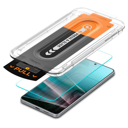 Pellicola protettiva Schermo Spigen GlastR EZ FIT Pro per Samsung Galaxy S25 Edge S937, Vetro Temperato, Full Glue
