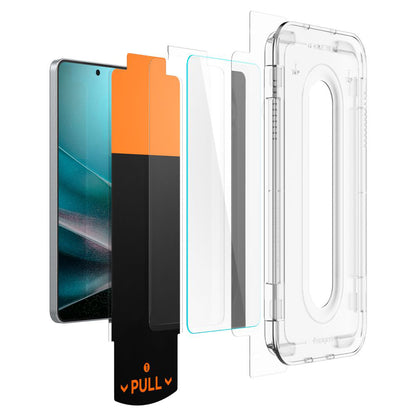 Pellicola protettiva Schermo Spigen GlastR EZ FIT Pro per Samsung Galaxy S25 Edge S937, Vetro Temperato, Full Glue