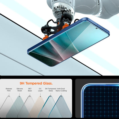 Pellicola protettiva Schermo Spigen GlastR EZ FIT Pro per Samsung Galaxy S25 Edge S937, Vetro Temperato, Full Glue