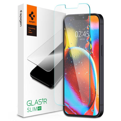 Pellicola Protettiva Schermo Spigen GlastR Slim per Apple iPhone 14 Plus / 13 Pro Max, Vetro Temperato, Full Glue AGL03382
