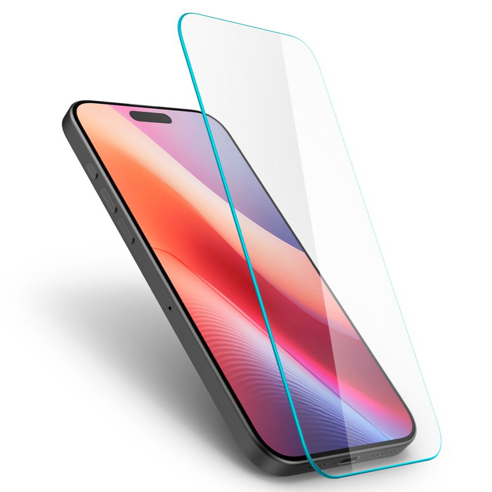 Pellicola Protettiva Schermo Spigen GlastR Slim per Apple iPhone 16 Pro Max, Vetro Temperato, Full Glue