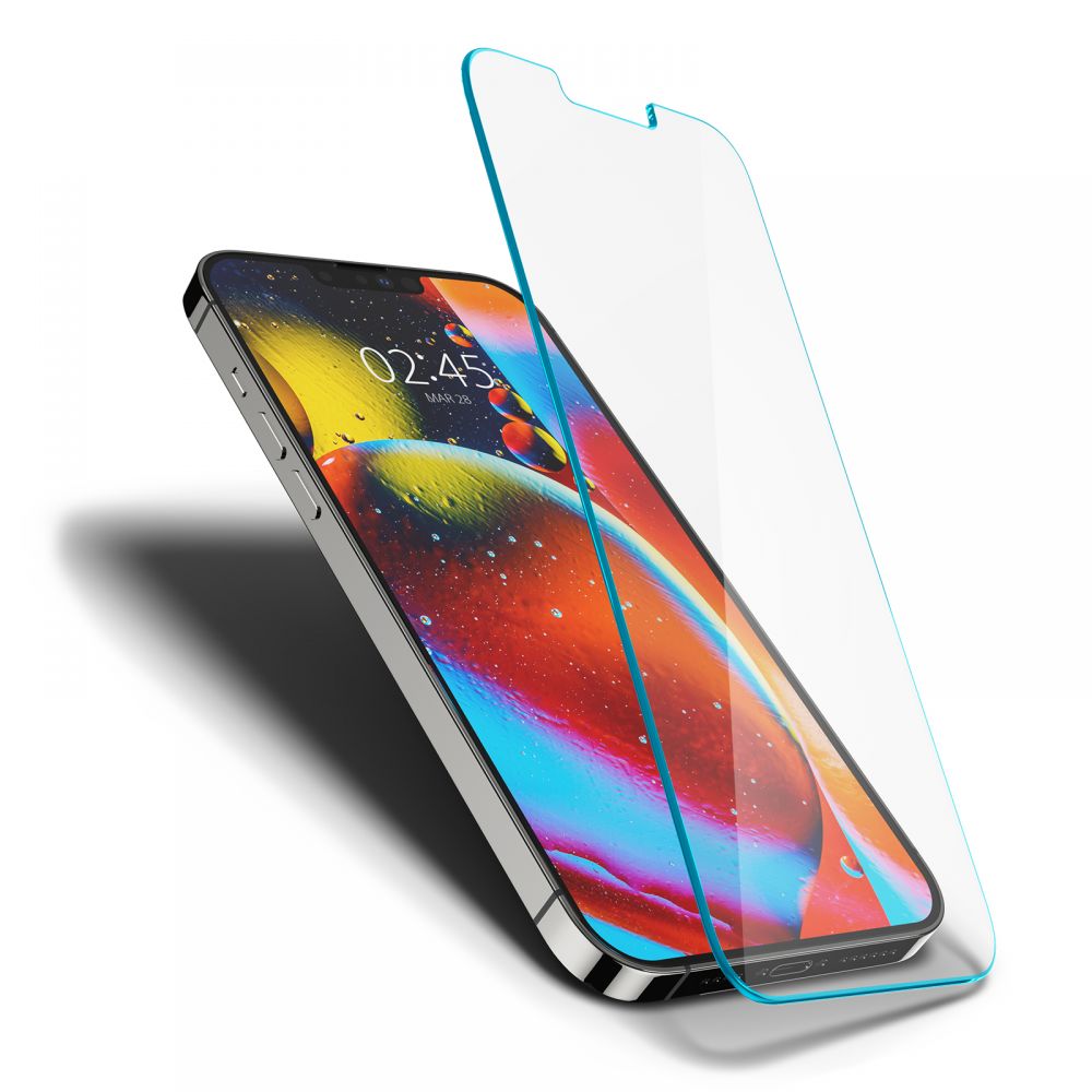 Spigen GlastR Slim Screen Protector for Apple iPhone 17e / 16e / 14 / 13 Pro, Tempered Glass, Full Glue AGL03391