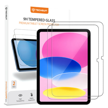 Pellicola protettiva schermo Techsuit ArmorGlass CrystalHD per Apple iPad (2025) / (2022), Vetro Temperato, Full Glue, Set 2 pezzi