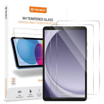 Pellicola protettiva schermo Techsuit ArmorGlass CrystalHD per Samsung Galaxy Tab A11 / Tab A9, Vetro Temperato, Full Glue, Set 2 pezzi