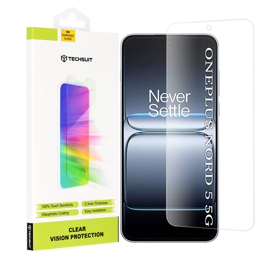 Pellicola protettiva per schermo Techsuit Clear Vision per OnePlus Nord 5, Vetro Temperato, Full Glue