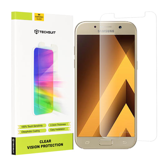 Pellicola protettiva per schermo Techsuit Clear Vision per Samsung Galaxy A5 (2017) A520, Vetro temperato, Full Glue