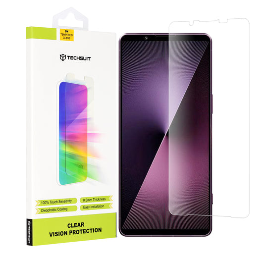 Pellicola protettiva per schermo Techsuit Clear Vision per Sony Xperia 1 VII, vetro temperato, Full Glue