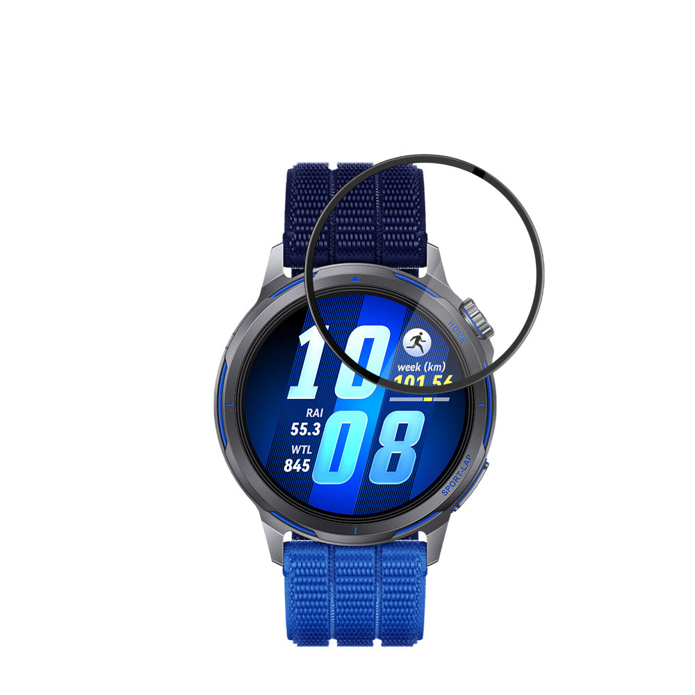 Pellicola protettiva Schermo Techsuit Nano Flex per Huawei Watch GT Runner 2, Plastica, Set 2 pezzi, Nera