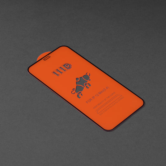 Pellicola protettiva per schermo Techsuit per Apple iPhone 12 mini, Vetro temperato, Full Glue, 111D, Nero