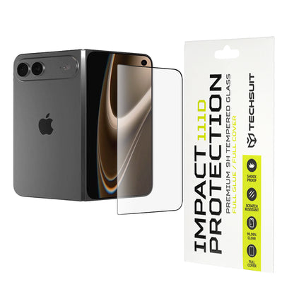 Pellicola protettiva per schermo Techsuit per Apple iPhone Ultra, Vetro temperato, Full Glue, 111D, Nera