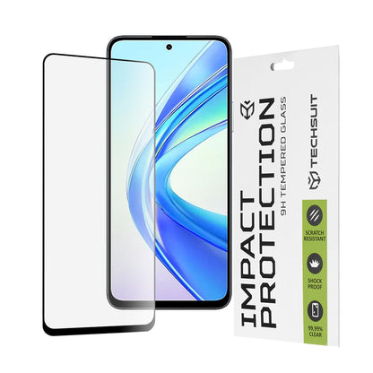 Pellicola protettiva per schermo Techsuit per Honor X7b 5G / 90 Smart / X7b 4G, Vetro temperato, Full Glue, 111D, Nero