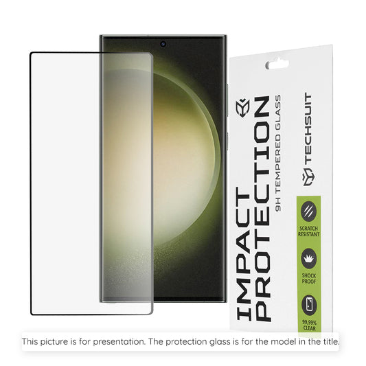 Pellicola protettiva per schermo Techsuit per Honor X8d, Vetro temperato, Full Glue, 111D, Nero