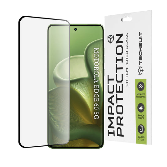 Pellicola protettiva per schermo Techsuit per Motorola Edge 60 Fusion / Edge 60, Vetro temperato, Full Glue, 111D, Nero