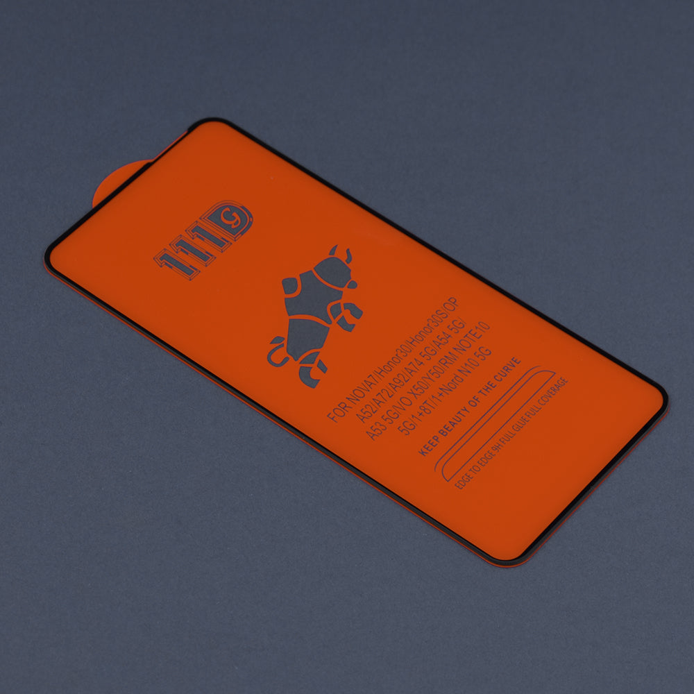 Pellicola protettiva per schermo Techsuit per Motorola Moto G64 / G54 Power Edition / G14 / G54, Vetro temperato, Full Glue, 111D, Nero