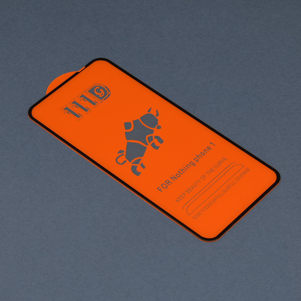 Pellicola protettiva per schermo Techsuit per Nothing Phone (1), Vetro temperato, Full Glue, 111D, Nero