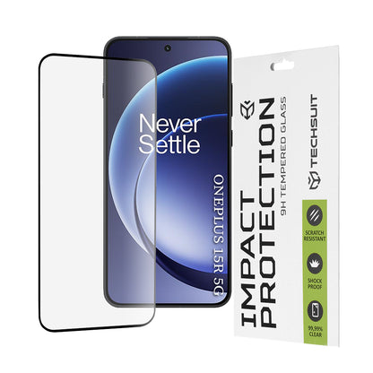 Pellicola protettiva per schermo Techsuit per OnePlus 15R, Vetro Temperato, Full Glue, 111D, Nera