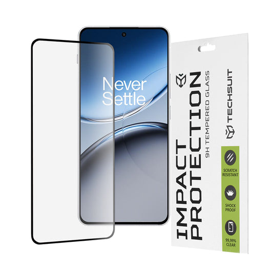 Pellicola protettiva per schermo Techsuit per OnePlus Nord 4, Vetro temperato, Full Glue, 111D, Nero