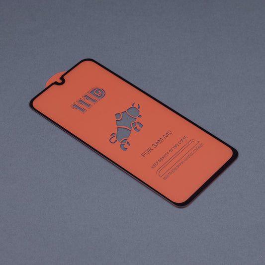 Pellicola protettiva per schermo Techsuit per Samsung Galaxy A40 A405, Vetro temperato, Full Glue, 111D, Nero