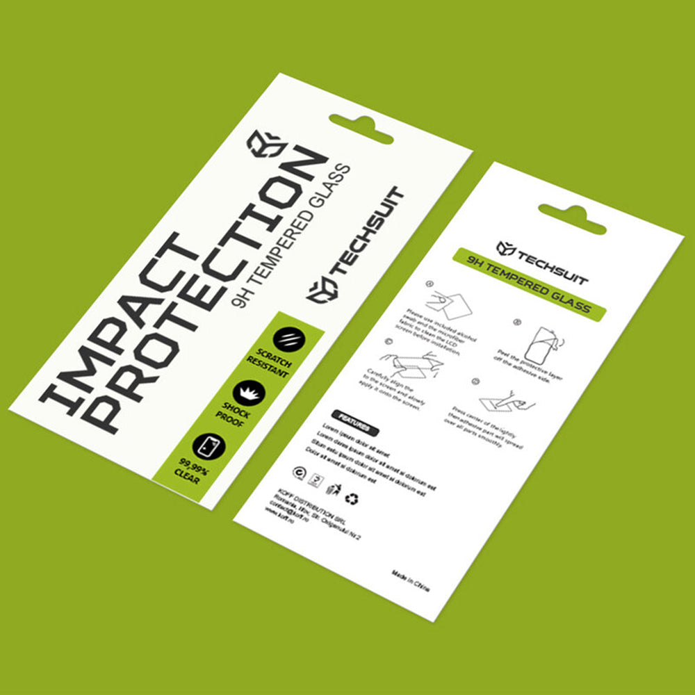 Pellicola protettiva per schermo Techsuit per Xiaomi 15T Pro, Vetro Temperato, Full Glue, 111D, Nera