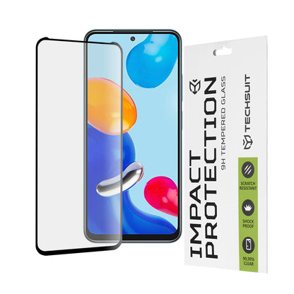 Techsuit Screen Protector Film for Xiaomi Poco M4 Pro / Redmi Note 11S / Note 11, Tempered Glass, Full Glue, 111D, Black