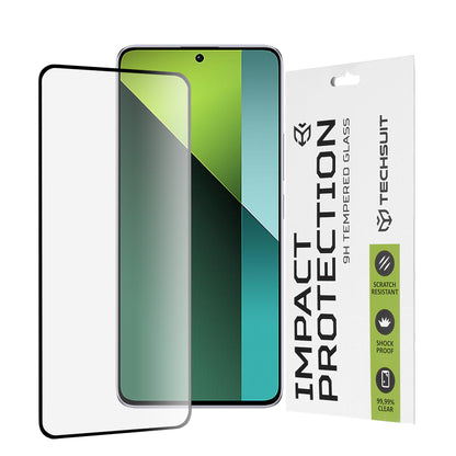 Pellicola protettiva per schermo Techsuit per Xiaomi Poco X6 / Redmi Note 13 Pro 5G, Vetro Temperato, Full Glue, 111D, Nero