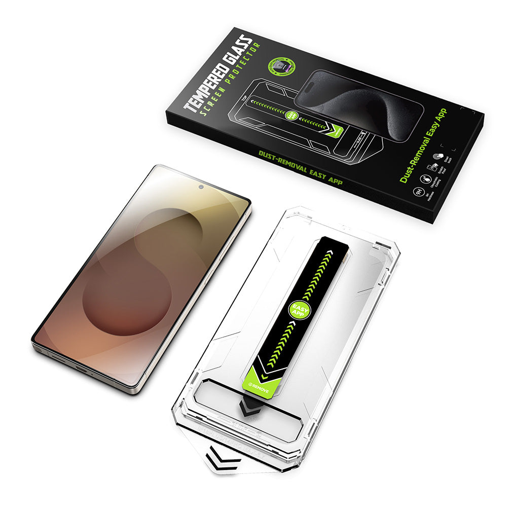 Pellicola protettiva per schermo Techsuit TitanGlass CrystalHD per Samsung Galaxy S25 S931 / S24 S921, Vetro temperato, Full Glue