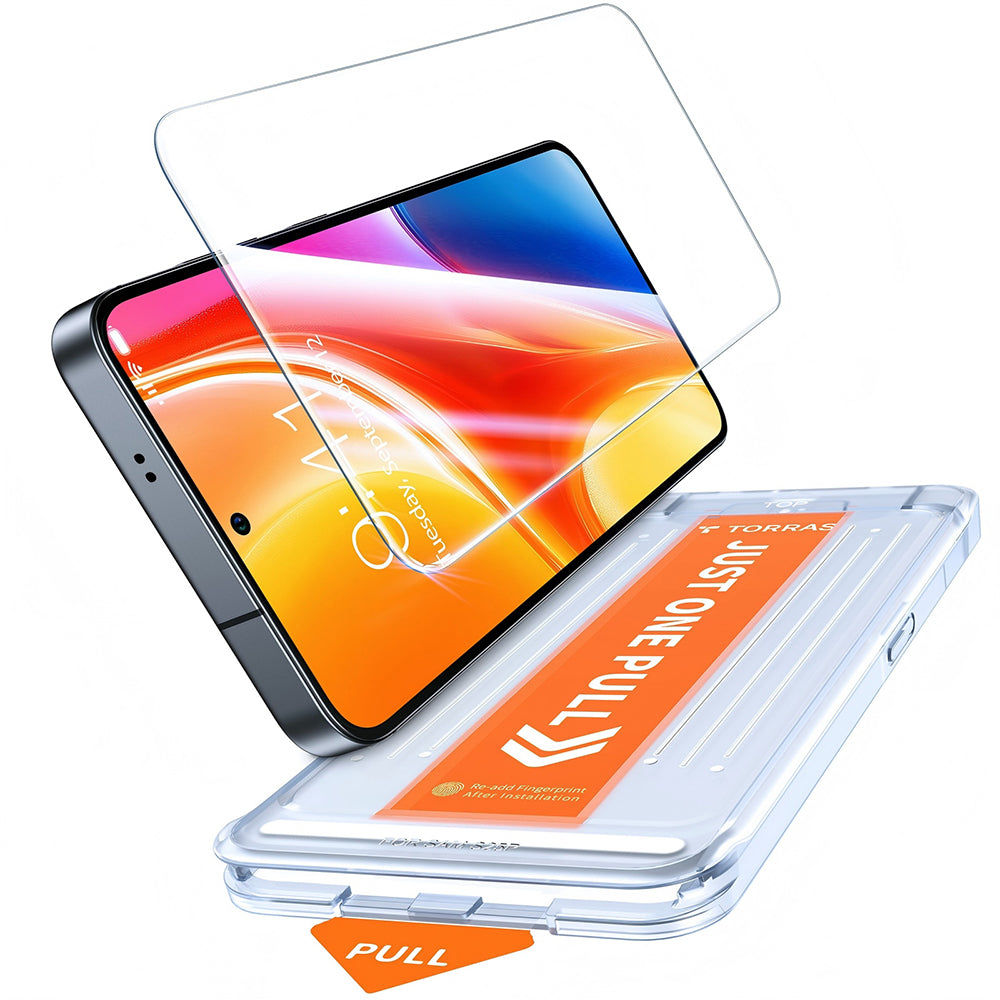 Pellicola Protettiva Schermo Torras GlassGo Install Master per Samsung Galaxy S26 Plus S947, Vetro Temperato, Full Glue, Trasparente