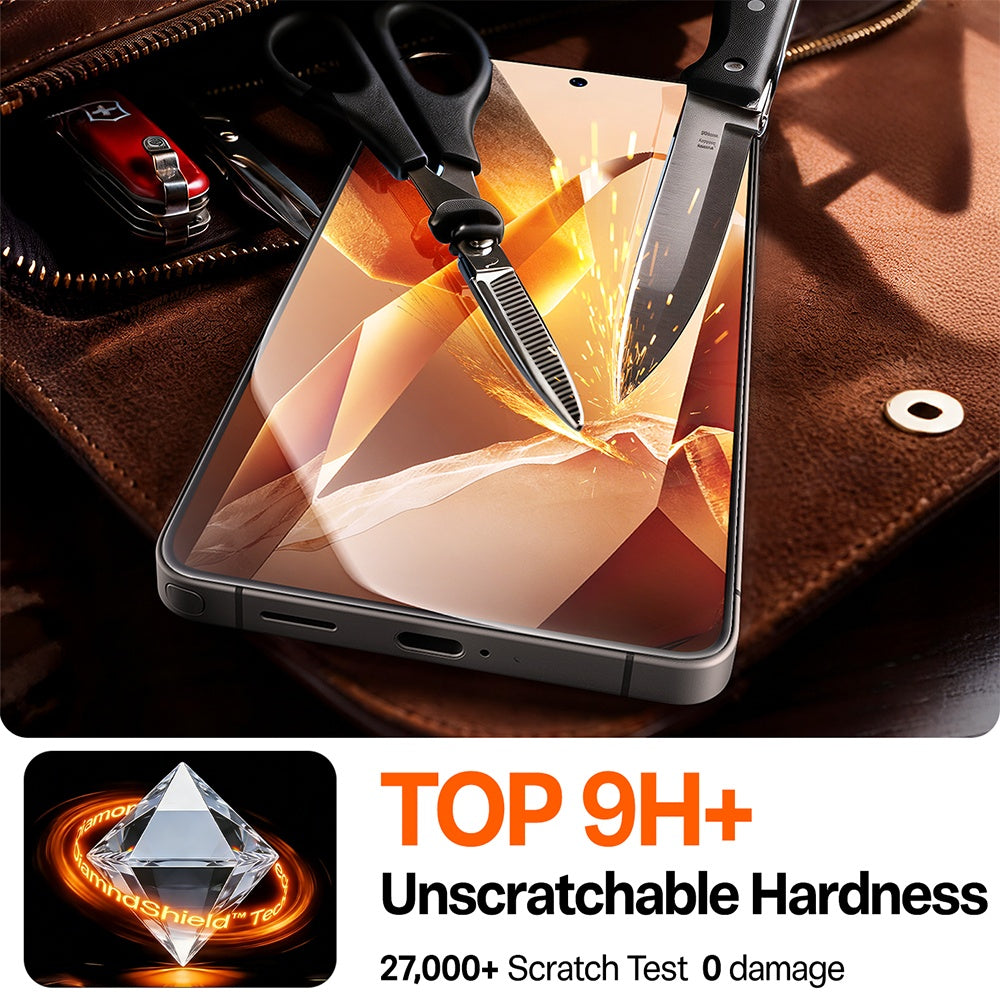 Pellicola Protettiva Schermo Torras GlassGo Install Master per Samsung Galaxy S26, Vetro Temperato, Full Glue, Trasparente