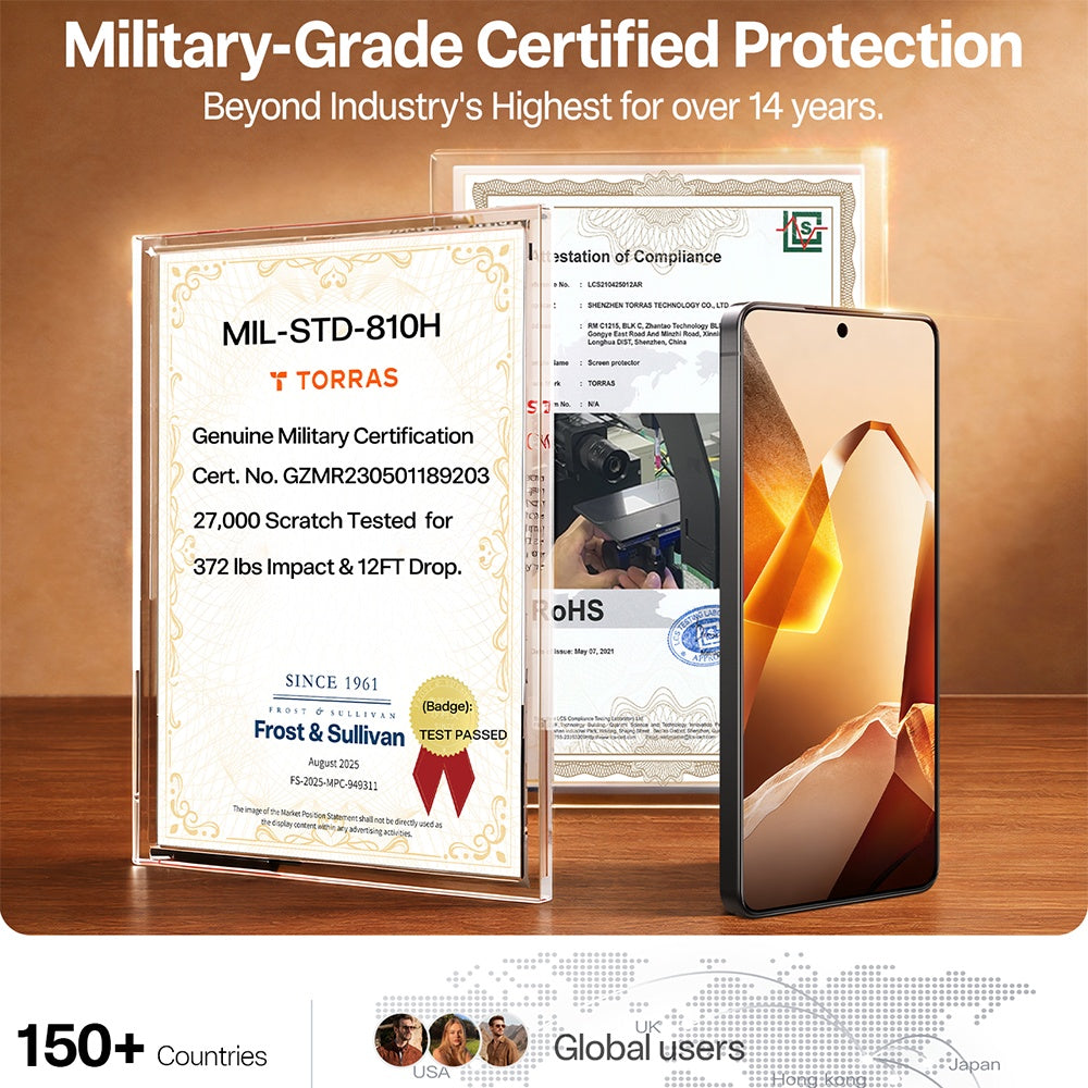 Pellicola Protettiva Schermo Torras GlassGo Install Master per Samsung Galaxy S26, Vetro Temperato, Full Glue, Trasparente