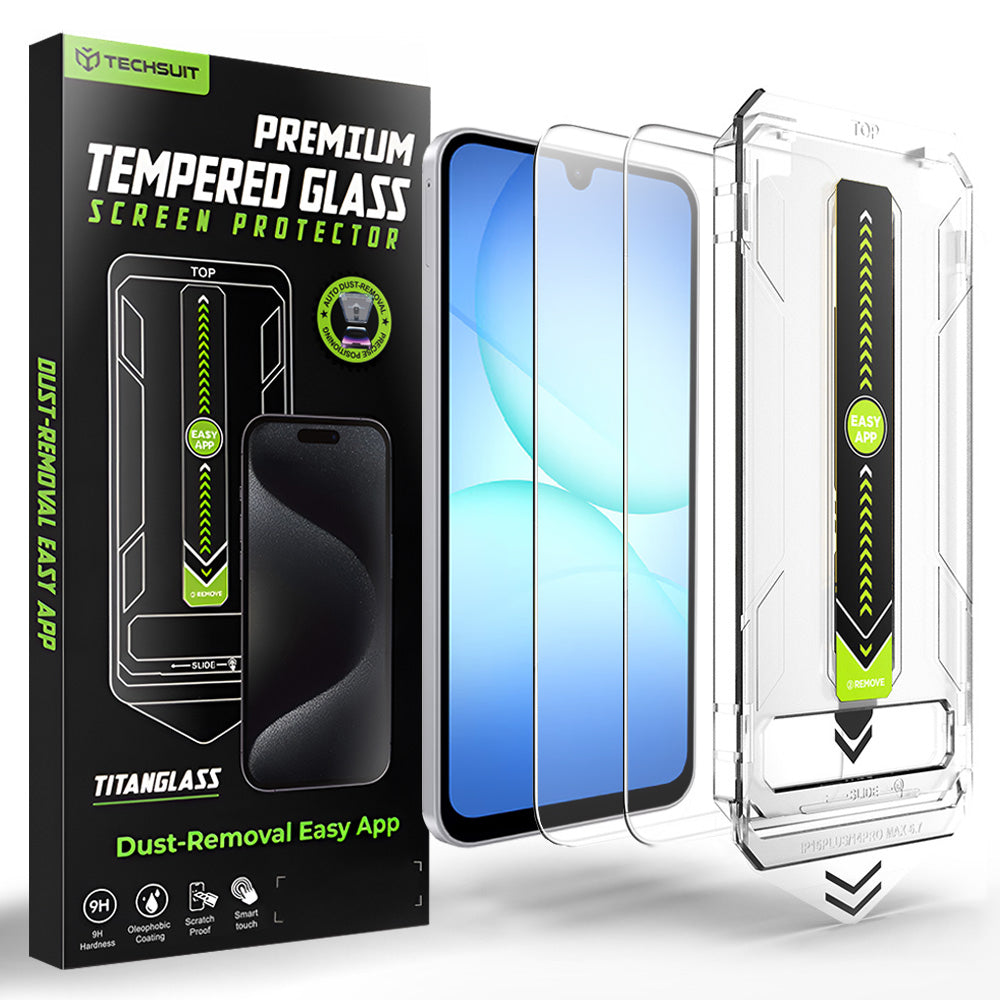 Pellicola protettiva Techsuit TitanGlass CrystalHD per Samsung Galaxy A17 5G / A16 5G A166 / A16 4G A165, Vetro Temperato, Set 2 pezzi
