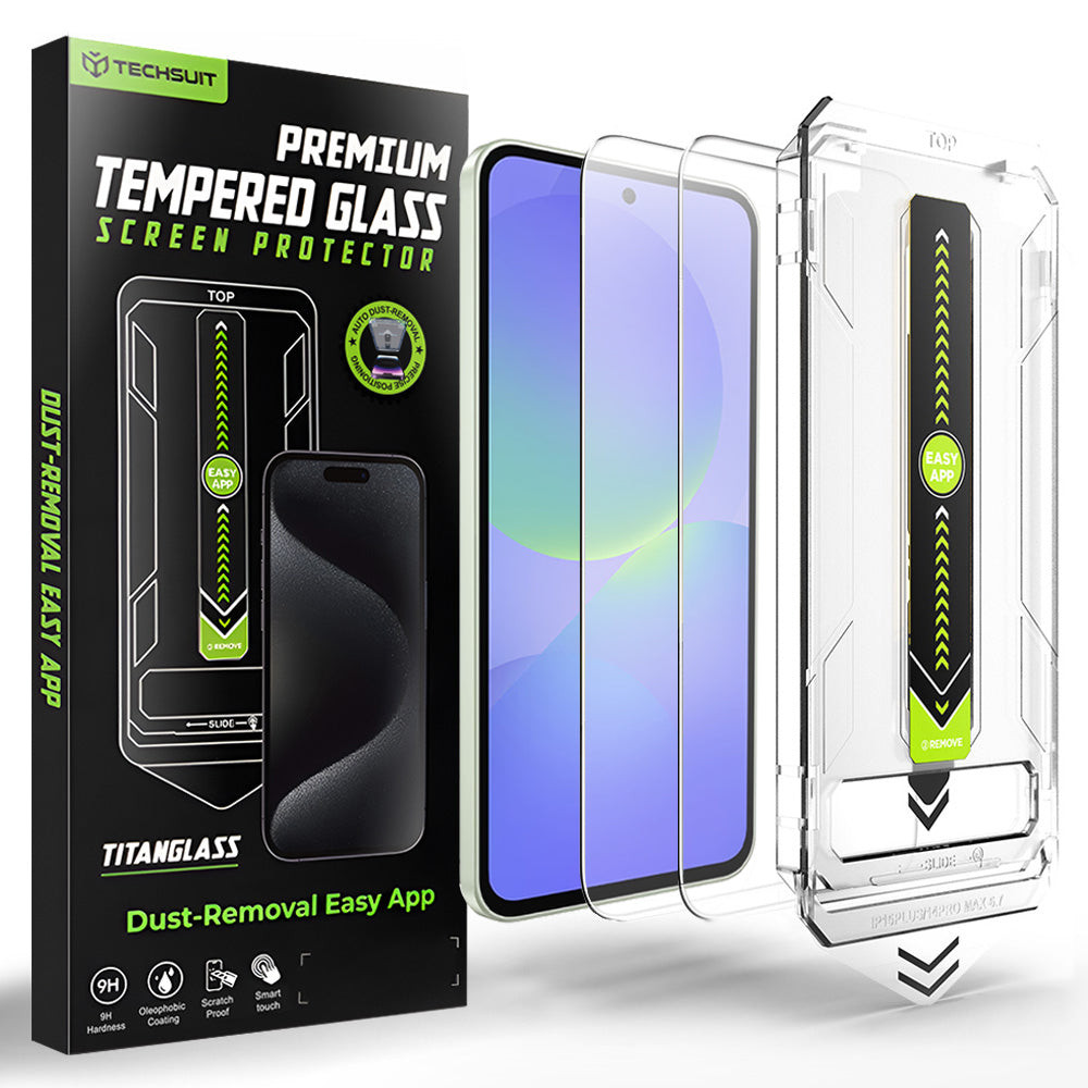 Pellicola protettiva per schermo Techsuit TitanGlass CrystalHD per Samsung Galaxy A37 5G / A36 A366, Vetro temperato, Set da 2 pezzi