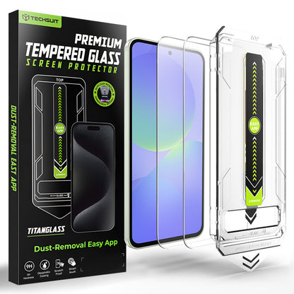 Pellicola protettiva per schermo Techsuit TitanGlass CrystalHD per Samsung Galaxy A37 5G / A36 A366, Vetro temperato, Set da 2 pezzi