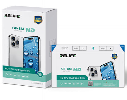 Pellicola Idrogel / TPU Relife GF-8M per Macchina Laminazione UV Vuoto Sunshine C3 Mix Ultra, 120mm x 210mm, Set 50 pezzi
