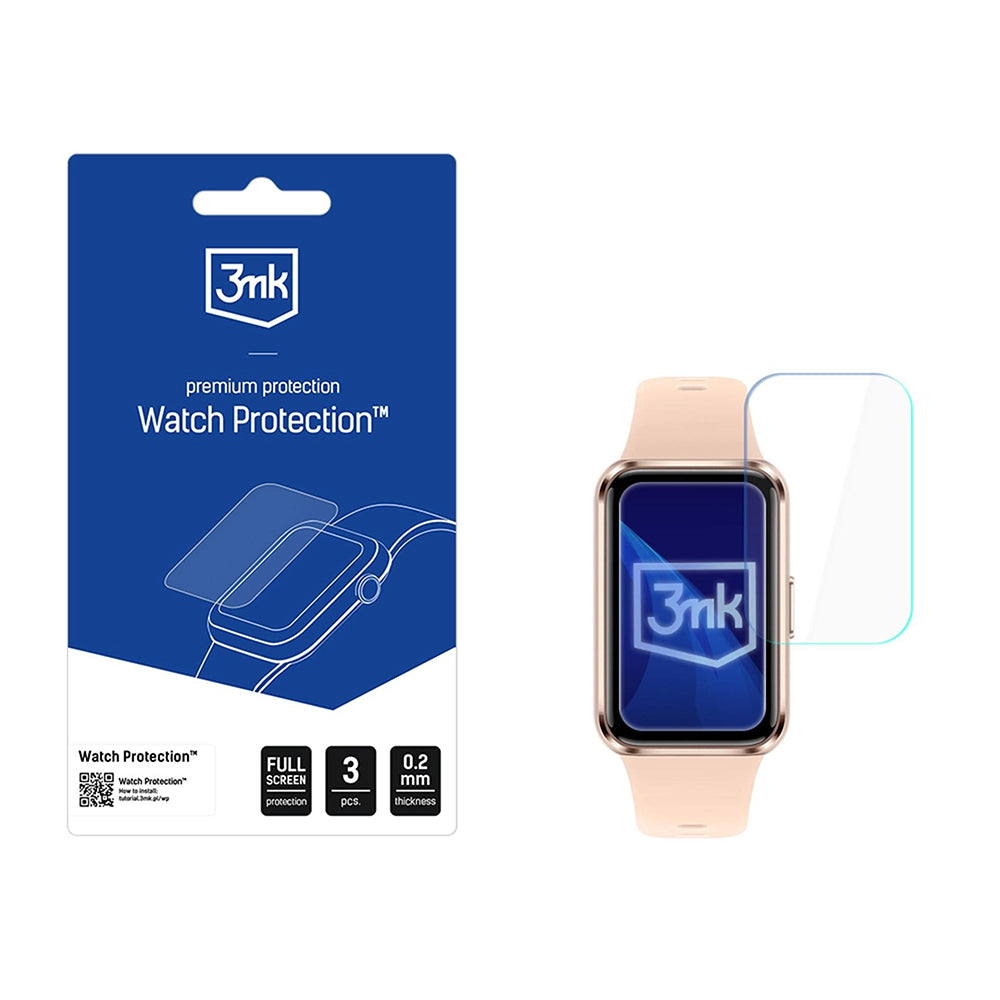 Pellicola Protettiva 3MK Arc per Huawei Band 11, Set 3 pezzi, Plastica