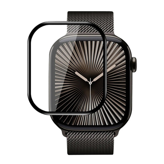 Pellicola Protettiva Blueo High Molecule per Apple Watch Series 10 42mm, Vetro Temperato, Nero