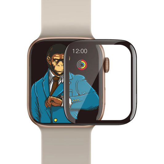 Pellicola Protettiva Blueo High Molecule per Apple Watch 8 / 7 Serie 45mm, Vetro Temperato, Nero