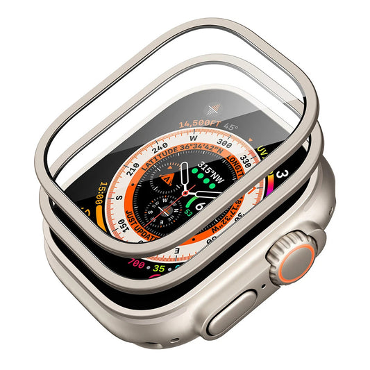 Pellicola Protettiva ESR Armorite per Apple Watch Ultra Series, Set 2 pezzi, Vetro Temperato, Bronzo