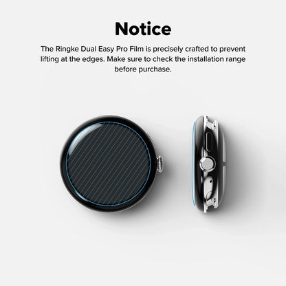 Pellicola Protettiva Ringke Dual Easy Pro per Google Pixel Watch 4 41mm, Set 2 pezzi, Plastica