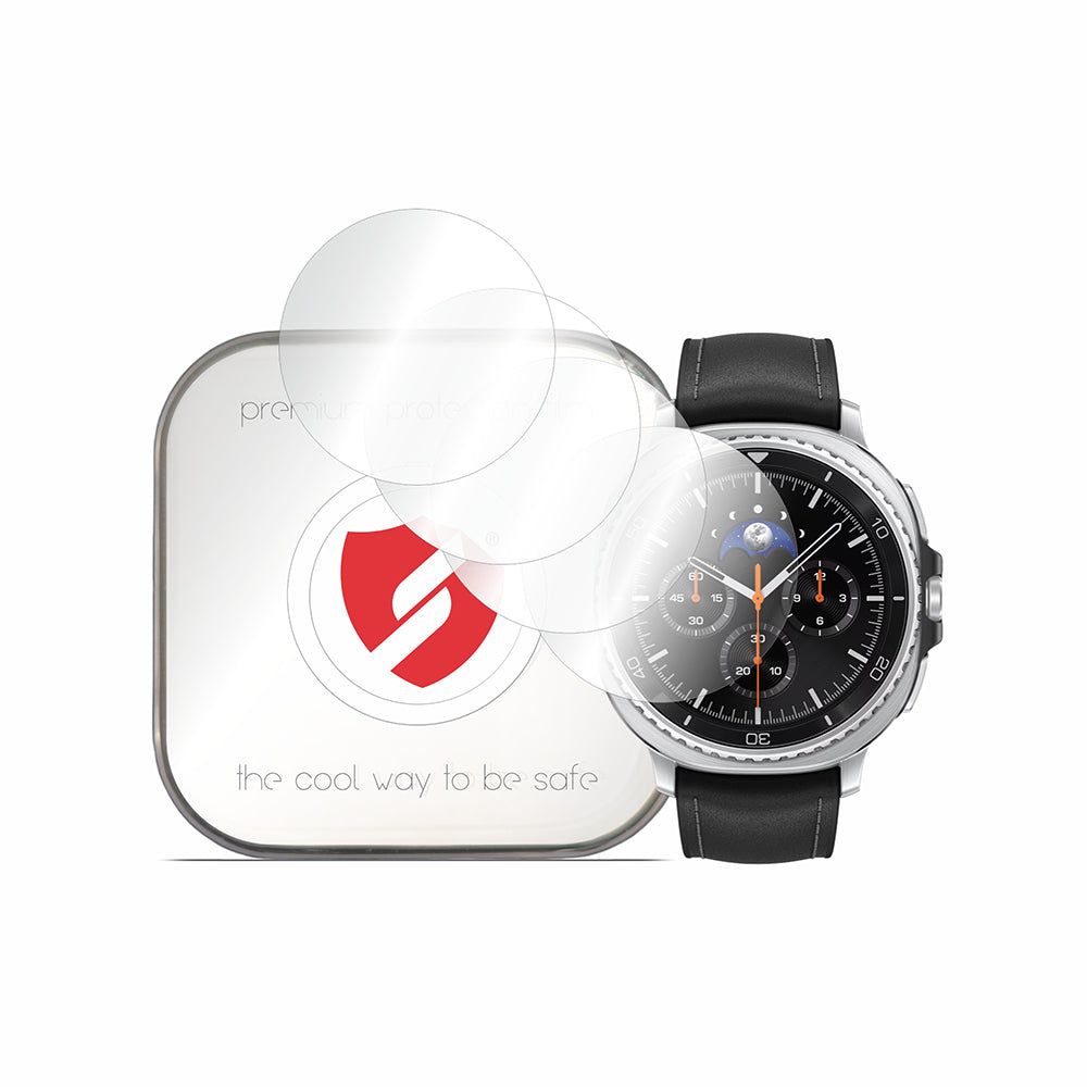 Pellicola Protettiva Smart Protection Premium Classic per Samsung Galaxy Watch8 Classic, Set da 4 pezzi, Plastica