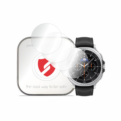 Pellicola Protettiva Smart Protection Premium Classic per Samsung Galaxy Watch8 Classic, Set da 4 pezzi, Plastica