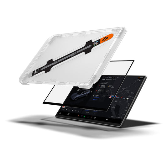 Pellicola Protettiva Spigen GlastR EZ FIT Anti-Riflesso per Navigazione Tesla Y 2026 Premium / Performance, Vetro Temperato AGL10819