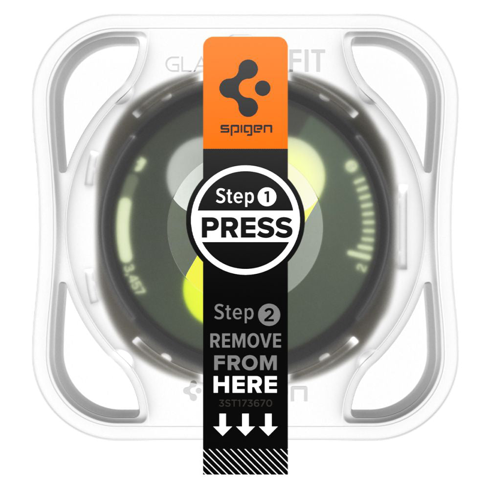 Pellicola Protettiva Spigen GlastR EZ FIT per Samsung Galaxy Watch8 40mm, Set 2 pezzi, Vetro Temperato AGL09876