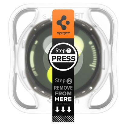 Pellicola Protettiva Spigen GlastR EZ FIT per Samsung Galaxy Watch8 40mm, Set 2 pezzi, Vetro Temperato AGL09876