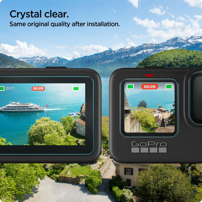 Pellicola Protettiva Schermo e Lente Spigen GlastR Slim per GoPro Hero 12 / 9 / 10 / 11, Vetro Temperato, Set 6 pezzi AGL03045