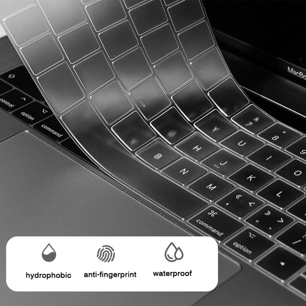 Custodia Protettiva per Tastiera Techsuit PureTypeX per Apple MacBook Pro 14 (2021 - 2024) / Air 13 (2022 - 2025) / Air 15 (2022 - 2025), Trasparente