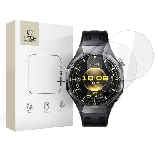 Pellicola Protettiva Tech-Protect Fit+ per Huawei Watch GT 6 Pro, Set 2 pezzi, Vetro Temperato