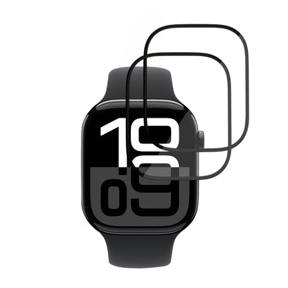 Pellicola Protettiva Techsuit Nano Flex per Apple Watch Series 10 / 11 46mm, Set 2 pezzi, Plastica, Nera