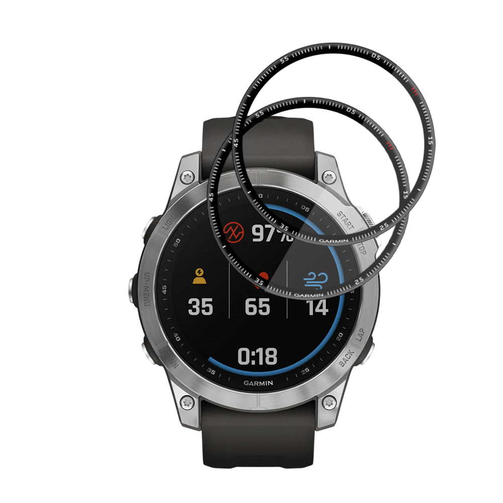 Pellicola Protettiva Techsuit Nano Flex per Garmin Fenix 7, Set 2 pezzi, Plastica, Nera
